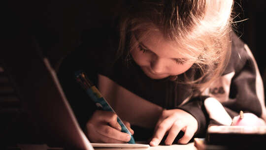 How To Write A Letter To Your Guardian Angel a child writing