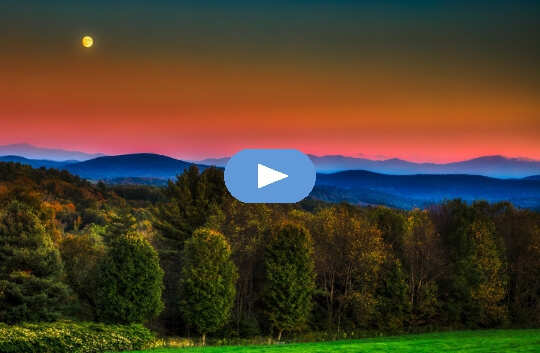 Horoscope Week: February 22 - 28, 2021 full moon over the mountains and forest of Vermont