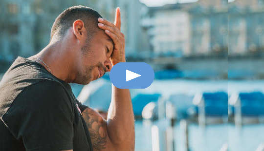 Pandemic Slog: 7 Steps to Extract Yourself and What To Do Instead a man sitting holding his head